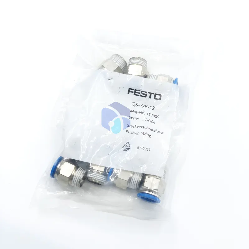 -FESTO- Push-in uydurma QS-3/8-6 QS-3/8-8 QS-3/8-10 QS-3/8-12 gaz konnektörü sensörü orijinal hızlı fiş con
