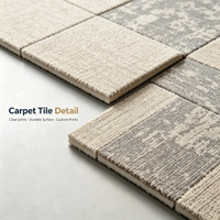 Dalles de moquette commerciales haut de gamme, modulaires, imprimées sur mesure pour les projets d'hôtels, de halls d'accueil, de salons, de couloirs et de bureaux