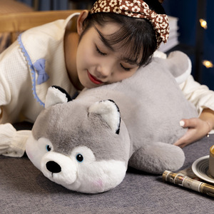 Peluche Chien Husky Saite <span class=keywords><strong>Doodle</strong></span> Lie Q Edition Chai, Super Douce, Personnalisable, ODM, Vente en Gros Transfrontalière - Product Image 4