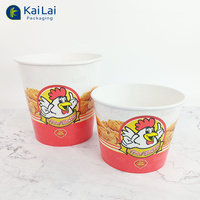 Seau familial de qualité alimentaire biodégradable seau en papier à emporter imprimé personnalisé pop-corn poulet frit