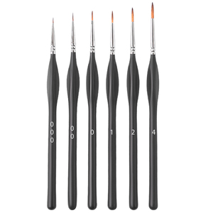 Panwenbo Ensemble de pinceaux de <span class=keywords><strong>peinture</strong></span> miniatures 6pcs pinceaux de détails fins avec poils en nylon Ensemble de pinceaux de <span class=keywords><strong>peinture</strong></span> de qualité supérieure - Product Image 1