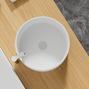 <span class=keywords><strong>Lavabo</strong></span> Moderno in Ceramica Ecologico, Elegante Lavandino da Appoggio con Installazione a Foro Singolo, Accessorio di Scarico a Leva per <span class=keywords><strong>Bagno</strong></span> - Product Image 3