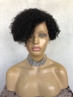 Perruques Courtes Afro Bouclées Pixie Cut en Cheveux Humains avec Dentelle Frontale 13x4 pour Femmes Noires – Vente en Gros