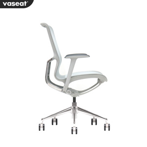 Cho vaseat hiện đại ghế văn phòng cao cấp trắng Nylon đương đại ngả xoay đồ nội thất phong cách kích thước nhỏ khách truy cập ghế - Product Image 3