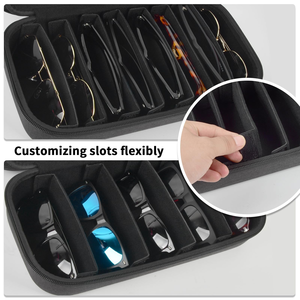Étui de rangement pour lunettes de soleil de voyage pour 8 paires de lunettes polarisées, boîte de rangement pour commodes multi-styles - Product Image 4
