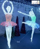 Décoration de Noël pour les fêtes, motif lumineux décoratif de danseuse de ballet