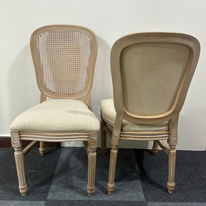 Dossier en rotin Résine grain de bois <span class=keywords><strong>Royal</strong></span> Louis Chaise Hôtel Banquet Chaise d'événement avec coussin de siège - Product Image 6