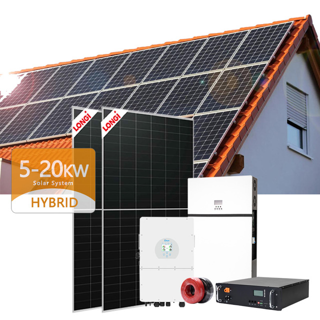 Solar Panels System for House Complete Kits 5kw 8kw 10kw 12kw 15kw 20kw Hybrid Off Grid Solar Power System