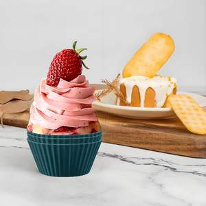 Utensilios de Cocina para el Hogar, Herramientas para Decorar Pasteles, Moldes de Silicona para Pasteles, Moldes Redondos para Muffins y Cupcakes - Product Image 2