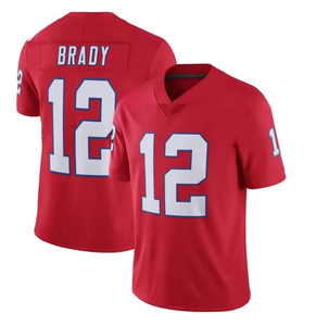 เสื้อฟุตบอลอเมริกันแบบเย็บตามสั่ง ปี 2025-2026 |   เสื้อ Brady 12 สีแดง รุ่น Alternate Throwback <span class=keywords><strong>Legend</strong></span> สำหรับแฟนคลับ ขายส่ง ไซส์ S-XXXL - Product Image 1