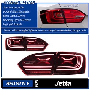 Volkswagen Sagitar Ensemble de feux arrière à LED pour 12-14 modèles Nouvelle condition Rouge Modification Mise à niveau pour 24 modèles Flow Steering - Product Image 4
