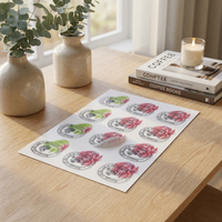 Autocollants personnalisés pour le branding des produits, savon fait main, bougie, emballage de boîte cadeau, étiquettes adhésives en vinyle imperméables à séchage rapide, artisanat