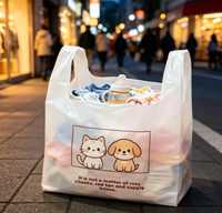 Sacs en plastique personnalisables pour t-shirts, sacs de courses, sacs cabas, sacs en plastique imprimés sur mesure