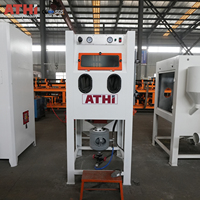 Machine de sablage manuelle à cartouche haute efficacité ANTAI AT-9090BD avec billes d'acier et PLC pour une productivité élevée