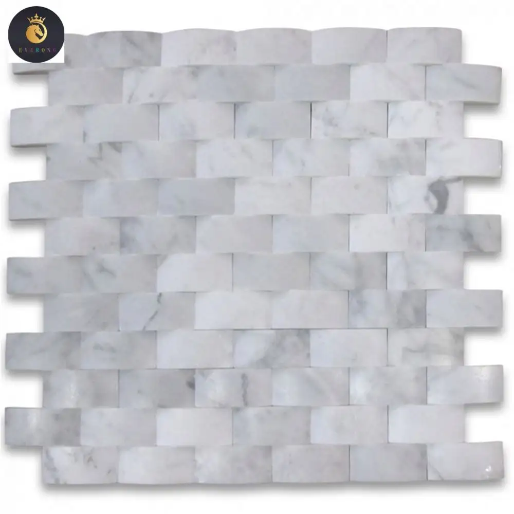 Chất lượng cao 3D khảm tường gạch backsplash Splice tấm đá cẩm thạch 3D Tự làm khảm vỏ và dính 3D vỏ và dính Gạch Mosaic