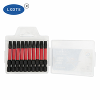 Embout de tournevis à chocs LXD S2 en acier PH2 Pozi, finition oxyde noir 50 mm, qualité industrielle pour outils électriques et réparation