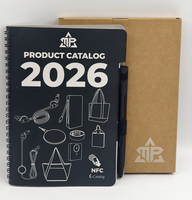 Anpassbares Smart NFC A5 PU-Leder Notizbuch mit Stift 24-Loch-Ringbinder für Geschäftsgeschenke