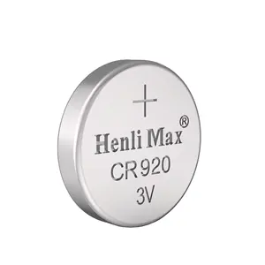 Henli Max CR920 3.0V Primay lityum pil lityum manganez dioksit düğme akıllı sanayi için pil hücresi pil