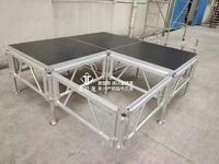 Scène modulaire carrée amovible Jinlongtie, scène portable en alliage d'aluminium pour spectacle événementiel, capacité de charge de 1700 kg, certifiée TUV