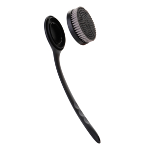 <span class=keywords><strong>Cepillo</strong></span> de <span class=keywords><strong>Ducha</strong></span> 4 en 1 con Mango Largo Negro y Logotipo Personalizado para Hombres, con 4 Cabezales Intercambiables de Silicona y Nylon - Product Image 6