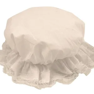 หมวกม็อบคอสเพลย์วิคตอเรียพร้อมลูกไม้สีขาวสำหรับผู้หญิงอุปกรณ์เสริมชุดแฟนซี