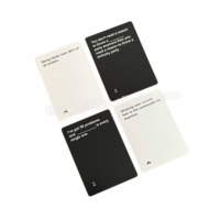 Jeu de cartes familial personnalisé et écologique, impression sur mesure, 300-350 cartes, papier noir et blanc, jeux de cartes à boire avec boîte en 2 parties
