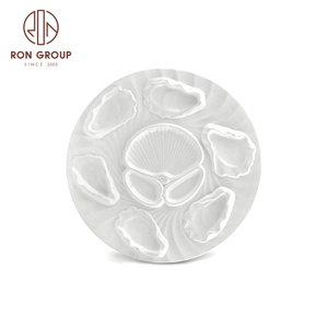 Đĩa Hình Hàu Hải Sản 9 Chia Bằng Gốm Bộ Đồ Ăn Màu Trắng Đồ Sành Sứ Thổ Nhĩ Kỳ Thiết Kế Nhà Hàng 5 Sao Mới Của Khách Sạn - Product Image 4