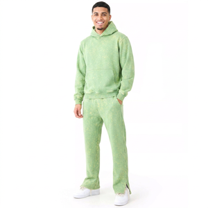 Solid Color Wholesale <b>Cheap</b> Price Top Selling Men Flared Tracksuits Plain Blank Design Sport Fitness Jogging Men's Tracksuit - Product Image 1
