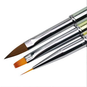 Pinceau à liner pour ongles en poils synthétiques Kolinsky avec manche métallique dégradé, extra fin, pour dessin de lignes fines, pinceau personnalisé pour nail art acrylique - Product Image 3