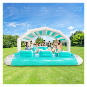 Customized Mobile <b>Inflatable</b> Pool Bar With PVC Material CE Certified Over 500kg Capacity Poolside Relaxation for Rental Inflatab - Product Image 3