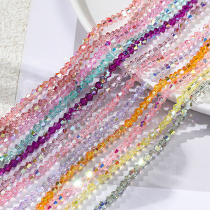 Perles hexagonales en verre coloré à facettes, en vrac, pour la fabrication de bracelets, accessoires de bijoux DIY, matériaux 8mm Ac4748 - Product Image 1