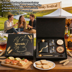 Kit de fumage de whisky <span class=keywords><strong>Speyside</strong></span> de qualité supérieure en gros, ensemble d'outils de bar de luxe avec torche et couvercle de fumage en bois pour cocktails Old Fashioned - Product Image 6