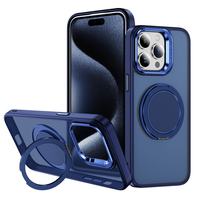 Luxury 360 Protection 12 Pro Max Phone Case for Apple Compatible with IPhone15/16PLUS Includes Screen Protector & Rotating Stand