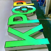 Lettres lumineuses LED RGB multicolores multimodes avec contrôle par application, étanches IP65-67 pour bars, magasins et enseignes commerciales à domicile
