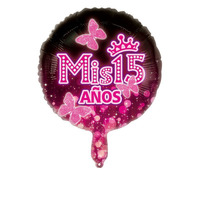 Ballons en aluminium en forme de couronne de princesse pour le 15e anniversaire, décoration de fête pour adolescente