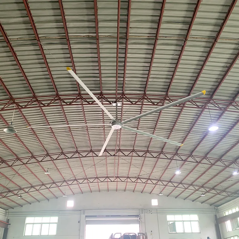 HVLS 24FT 7.3M พัดลมเพดานอุตสาหกรรมขนาดใหญ่สําหรับโซลูชันการระบายอากาศโดยรวม โรงงานคลังสินค้าขนาดใหญ่ ประเทศไทย มาเลเซีย