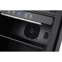 Unit Kulkas Stainless Steel Tunggal dengan Meja Marmer Hitam Peralatan BBQ Dapur Luar Ruangan