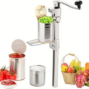 Ouvre-boîte manuel commercial sur table en fonte et acier inoxydable, vente en gros directe usine, personnalisable pour usage en cuisine - Product Image 1