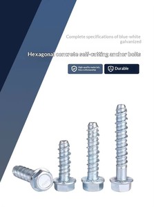 Vis autotaraudeuse à tête hexagonale pour béton, à expansion, autoperceuse, avec bride - Product Image 2