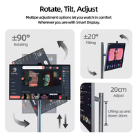 BQKK Custom 27 pulgadas Normal Led pantalla Android monitores portátil Smart Tv con cámara interactiva Smart Tv