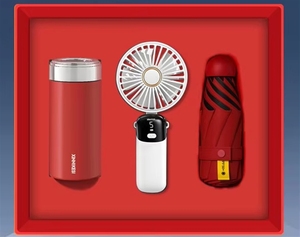 Coffret Cadeau d'Été Premium 3-en-1 pour Entreprises, Gobelet + Ventilateur Portable + Accessoires Optionnels, Logo Personnalisé pour Cadeaux d'Entreprise - Product Image 5