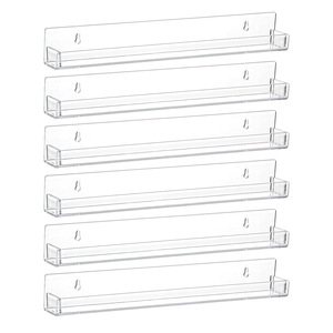 Trong suốt Acrylic kỷ lục giá treo tường sơn móng tay lưu trữ Tạp Chí hiển thị giá hình ảnh cuốn sách treo tường giá - Product Image 5