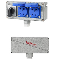 防爆ATEX IECEX铝制插头，带插座16A 220V IP66阻燃防水电源插座