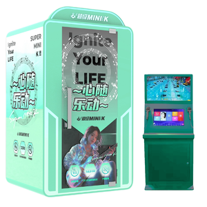 Centro comercial de interior electrónico Jukebox Karaoke Sala de canto Máquina de juego KTV que funciona con monedas Arcade Plaza Station Singing Booth - Product Image 2