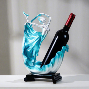 Gabinete de vino tinto de diseño moderno, estante de vino de resina de belleza para niña con soporte de exhibición para hoteles y base de <span class=keywords><strong>botella</strong></span> de vino para el hogar - Product Image 4