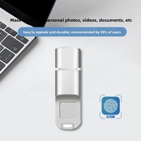 Clé USB 3.0 Type-C en métal avec cryptage par empreinte digitale 256 Go, grande capacité, double usage pour téléphone portable et ordinateur, garantie 1 an