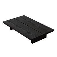 Table basse en bois massif Design belge minimaliste moderne Table centrale de meubles de salon avec pieds épais Table à thé à charge lourde