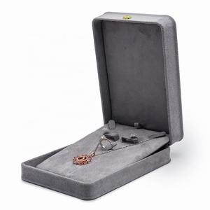 新スタイルジュエリーピンクグリーングレーパッケージスエードジュエリーボックスグリーンジュエリー収納ボックス - Product Image 5