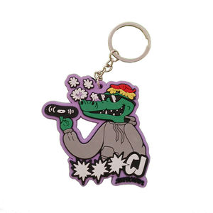 Vente en gros pas cher porte-clés 3D en caoutchouc de silicone souple de dessin animé mignon porte-clés personnalisé en caoutchouc PVC personnalisable porte-clés en caoutchouc - Product Image 4