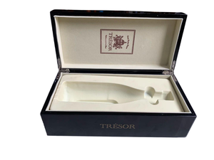 Boîte à vin/bière rectangulaire en MDF finition piano, faite à la main, pour une bouteille, emballage cadeau avec couvercle à charnière, poignée pour mariage/anniversaire - Product Image 5